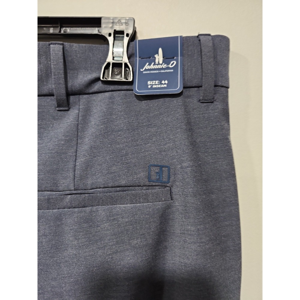 Johnnie-O NWT Mulligan Performance Shorts Mens 44 9 Inseam Navy Blue Stretch New - Picture 7 of 8